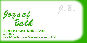 jozsef balk business card